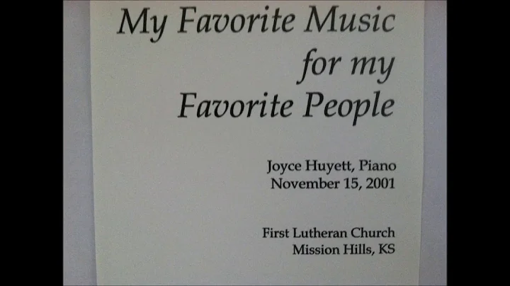 Joyce Huyett 8 - Favorites: Intro Chopin Scherzo