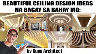 BEAUTIFUL CEILING DESIGNS NA BAGAY SA BAHAY MO.  by Kuya Architect. Kisame designs vlog.