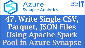 Write Single CSV, Parquet, JSON Files Using Apache Spark Pool in Azure Synapse | #azuresynapse