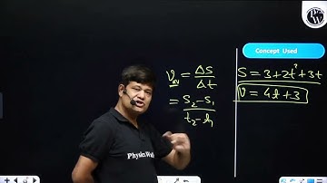  A particle moves along a straight line such that its displacement S varies with time t as&....