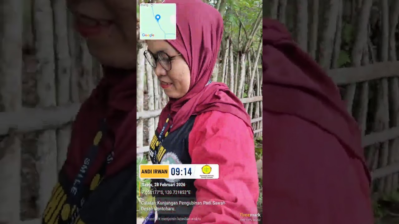 Kunjungan Pengubinan Padi sewah sebagai panen pembuka di tahun ini pada Poktan Desa Bontoharu 