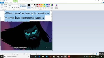 How to make a meme using Microsoft Paint