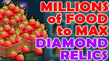 using MILLIONS of FOOD to MAX out DIAMOND RELICS in MONSTER LEGENDS | RELIC EXP BOOST