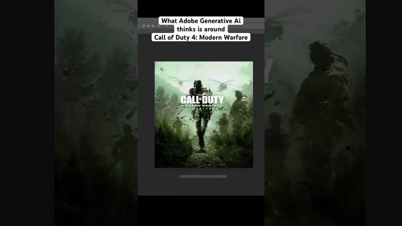 Photoshop Ai completes: Call of Duty 4 Modern Warfare Cover Art [Generative Fill]