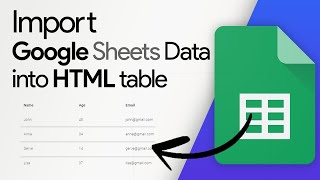 From Google Sheets to HTML table - importing and displaying data