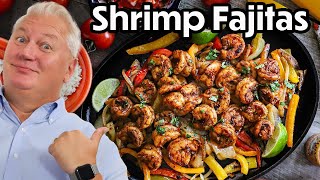 The Absolute BEST Shrimp Fajitas