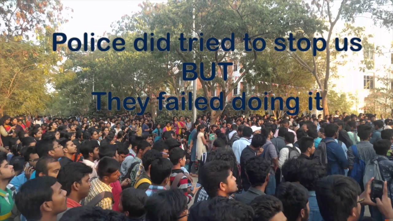 cvr college of engineering students Dharna.