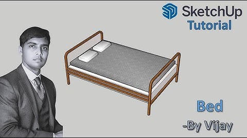 Sketchup Tutorial: How to make a bed ? || By Vijay #sketchup #cad #3d #3dmodeling