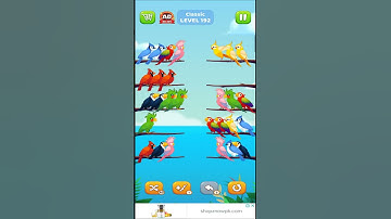 Bird Sort Puzzle l Classic Level 192 l Bird Sort Color Puzzle l Bird Sort Puzzle Challenge - Birds