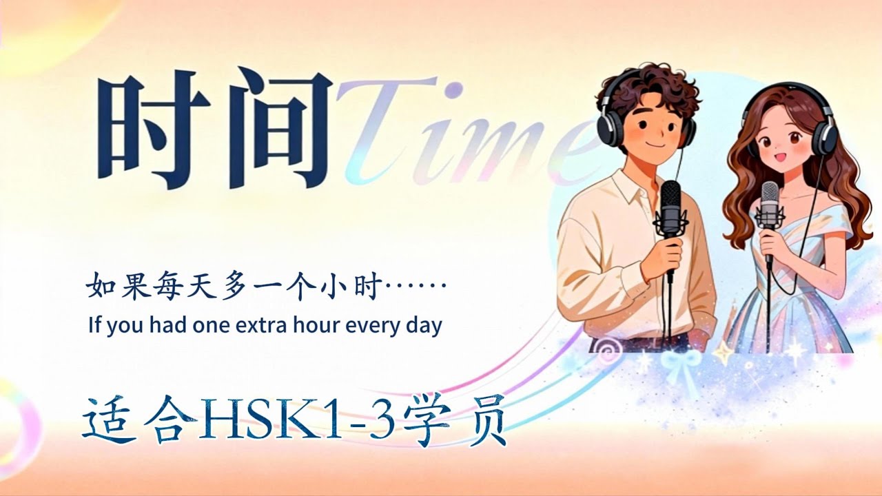 HSK1-3 | 时间   If you had one extra hour every day……如果每天多一个小时……