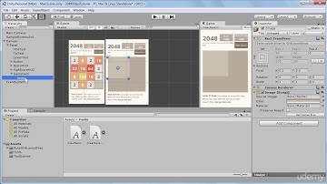 10. Creating a Grid of Tiles on the Game Field  - Build 2048 puzzle game in Unity 3D