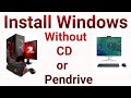 How to install windows without pendrive or cd। How to install windows 10 without cd or pendrive