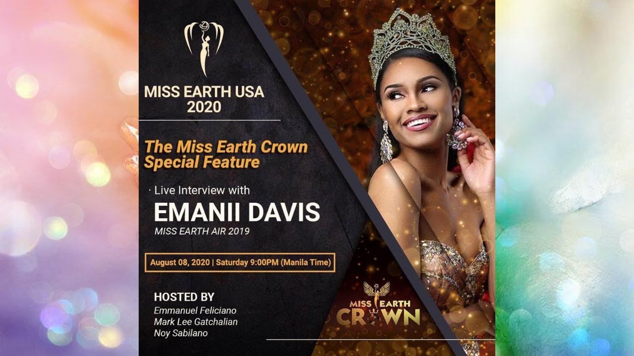 EXCLUSIVE! LIVE INTERVIEW WITH EMANII DAVIS, Miss Earth Air 2019! - YouTube