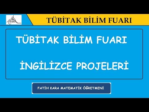 TÜBİTAK Bilim Fuarı İngilizce Projeleri