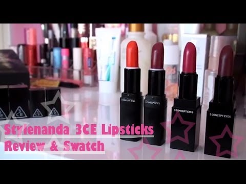 Stylenanda 3CE Lipsticks Review and Swatches