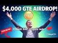 Claim $4,000+ in GTE Airdrop! Step-by-Step Crypto Guide 🚀