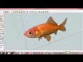 How To Model A Fish In SketchUp  ( Easy Photo Texture)