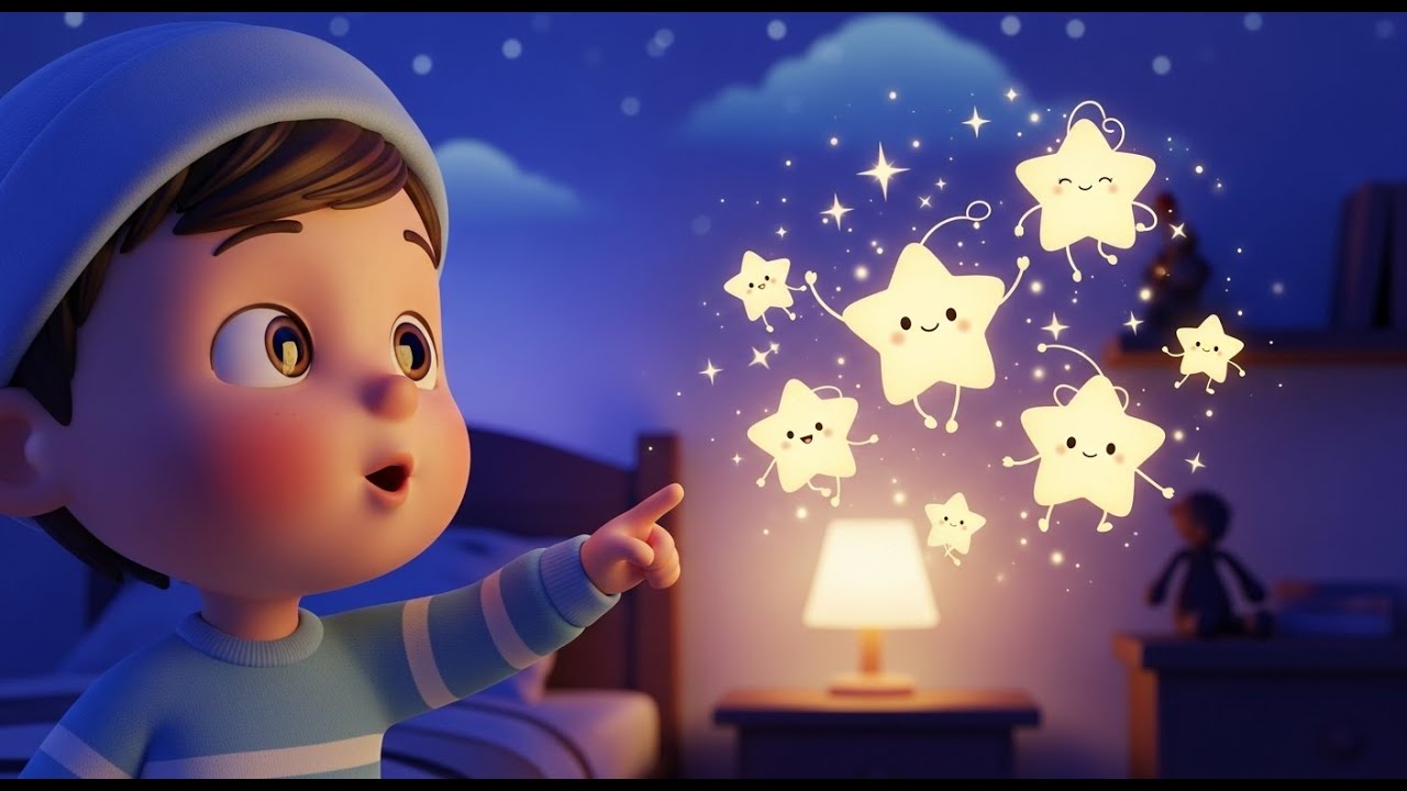 Bedtime Moon & Stars Lullaby Ride for Kids | Sleep Music, Gentle Baby Songs, Nursery Rhymes