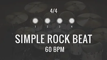 60 BPM - Simple Rock Drum Track