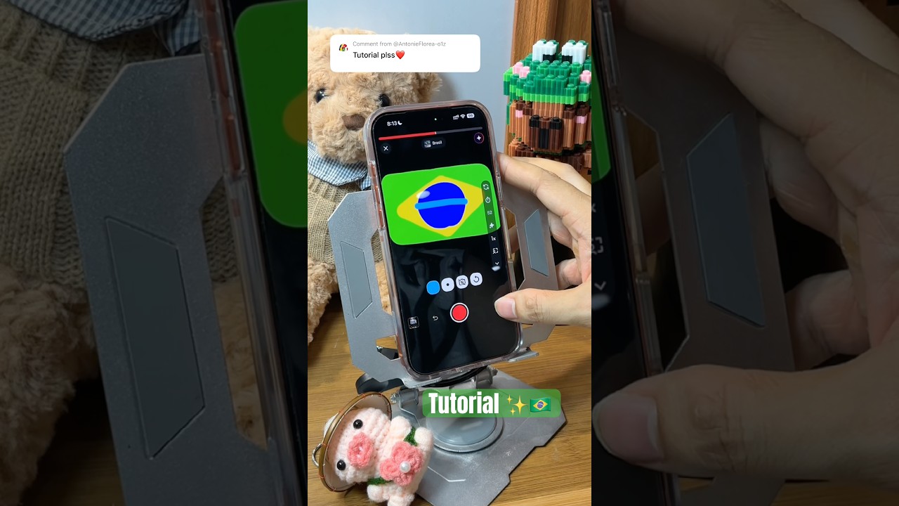 Brazil Flag Mirror Side Tutorial ✨🇧🇷