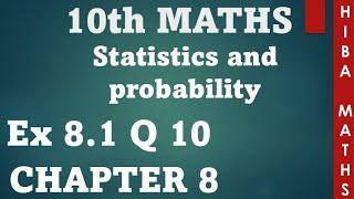 10th maths chapter 8 exercise 8.1 question 10 | TN Samacheer hiba maths
