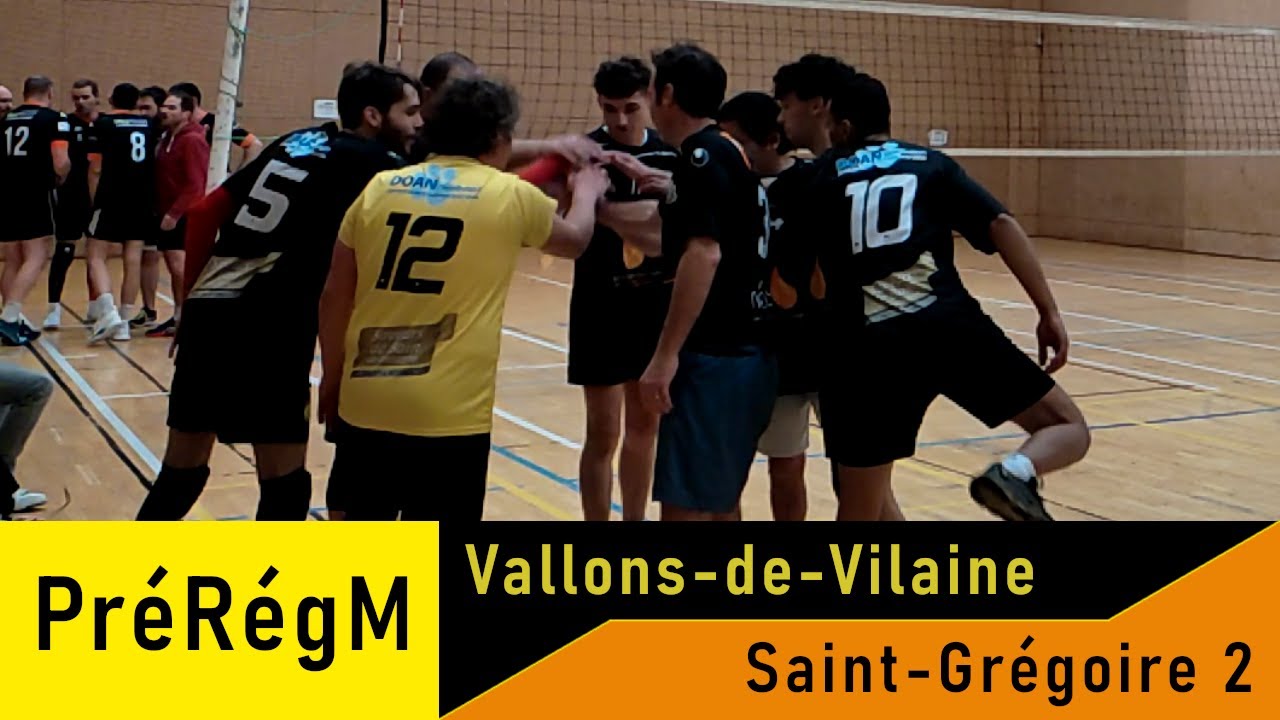 Volley PréRégional Masculine VallonsdeVilaine VS SaintGrégoire 2