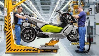 How They Build the Super Fast BMW C Evolution Motorcycle by Hands Production Line