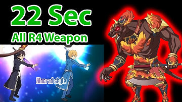 Spam early | All R4 Weapon | United in Dissonance Part 2 (Master +2) | 22 sec | SAO MD Ranking