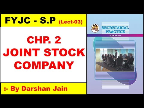 FYJC SP CHAPTER 2 JOINT STOCK COMPANY |CLASS 11TH SP CHAPTER 2 JOINT STOCK COMPANY|FYJC SP CHAPTER 2