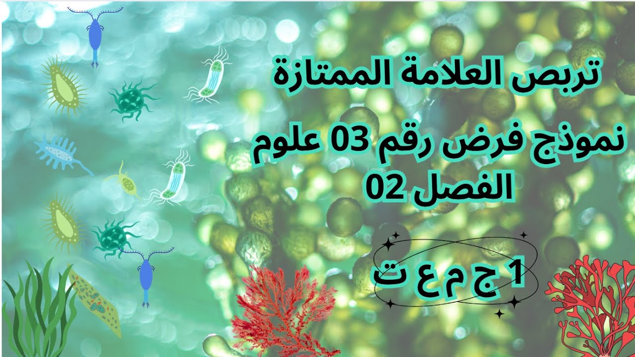 تربص العلامة الممتازة نموذج رقم 03 علوم 1ج م ع ت