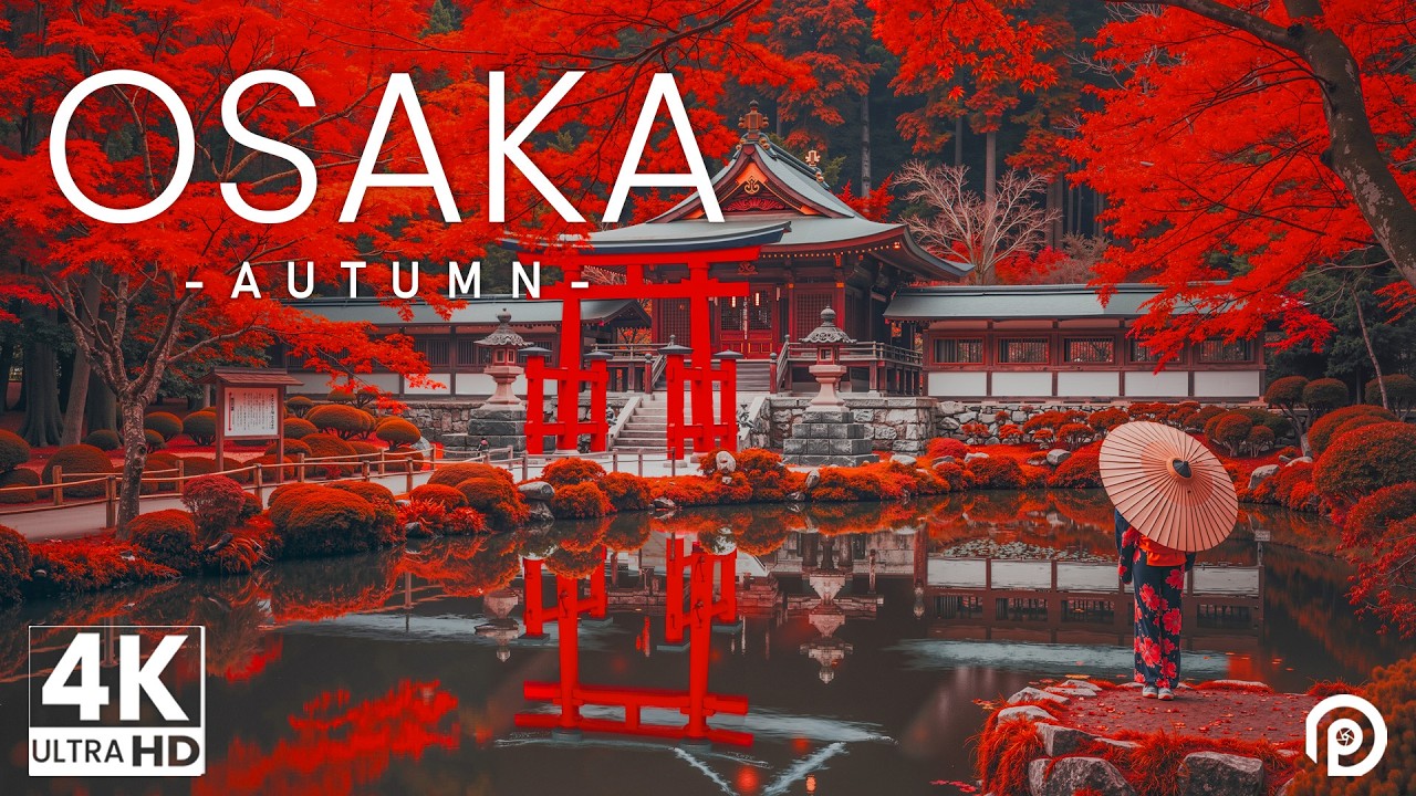 Osaka, Japan in Autumn 4K - Amazing Beautiful Nature Scenery with Relaxing Music