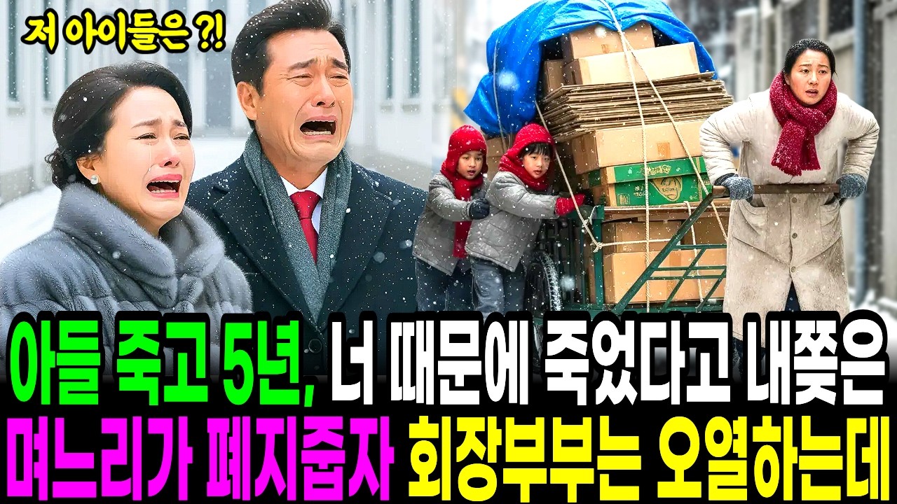아들 죽고 5년, “너 때문에 죽었어” 쫓겨난 며느리가 죽은 아들과 닮은 쌍둥이들하고 폐지 줍는 걸 보자, 백만장자부부는 오열하는데... | 노후사연 | 사연라디오 | 오디오북