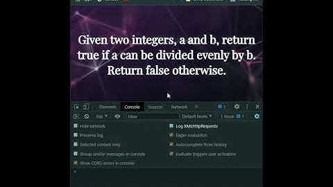 #shorts #Programming #JavaScript exercise divide two numbers evenly by using functions
