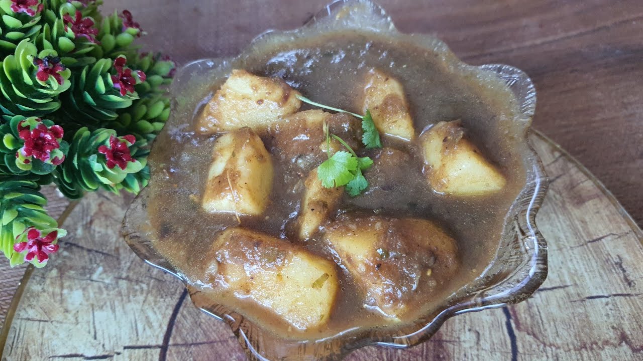 بطاط حمر (بطاط بالتمر الهندي) روعه على طريقتي البسيطه والذيذه