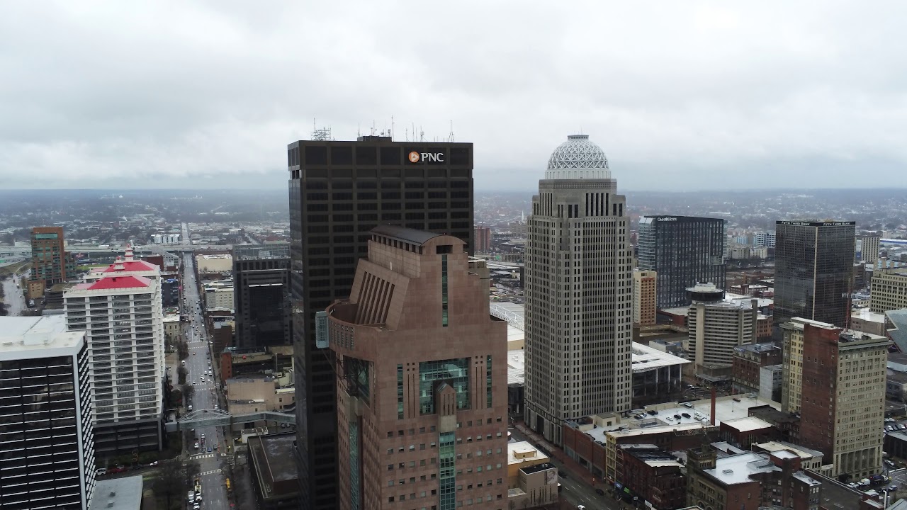 Humana Building in Louisville - Humana Downtown Louisville Ky. - Parrot Anafi - YouTube