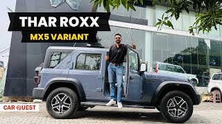 2024 Mahindra Thar Roxx MX5 Variant Walkaround | Car Quest