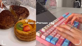 cozy afternoon vlog: mechanical keyboard unboxing, asian bakery & grocery store trips 🍡