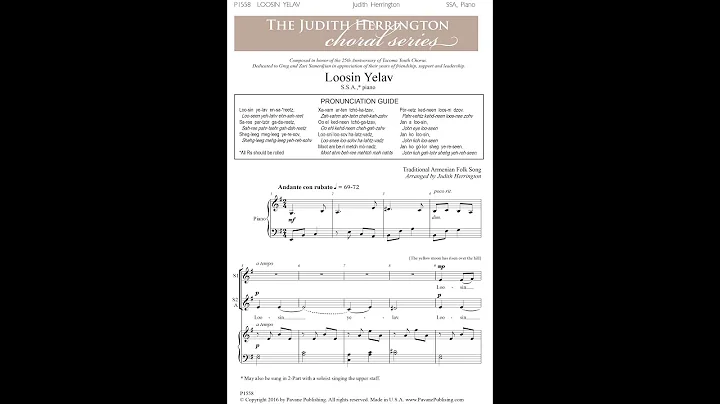 Loosin Yelav (SSA)arr. Judith Harrington