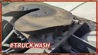 How to wash a super greasy FIFTH WHEEL!! really dried grease! #washtime #truckwash