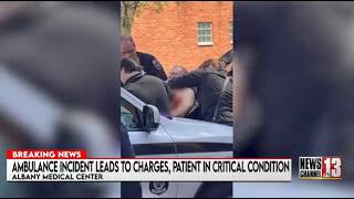 Albany Police use tasers to stop patient armed with knife inside moving ambulance