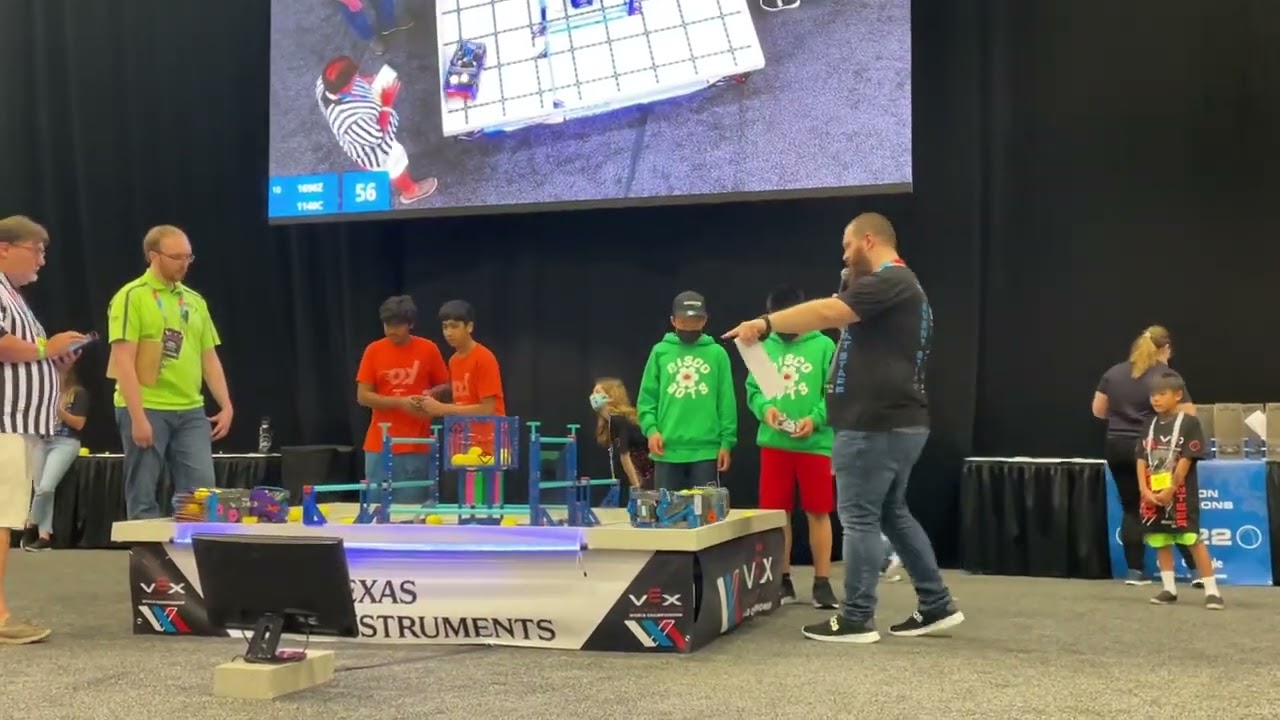 Vex IQ Pitching in Worlds (Spirit) Division Finals Score 154