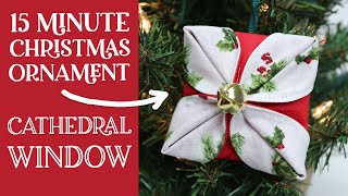How to Make a Cathedral Window Ornament  Christmas Ornament Tutorial