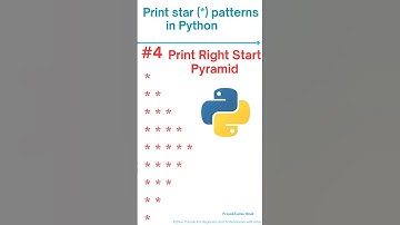 print right star pyramid in python using for loop - 04 #python #coding #programming