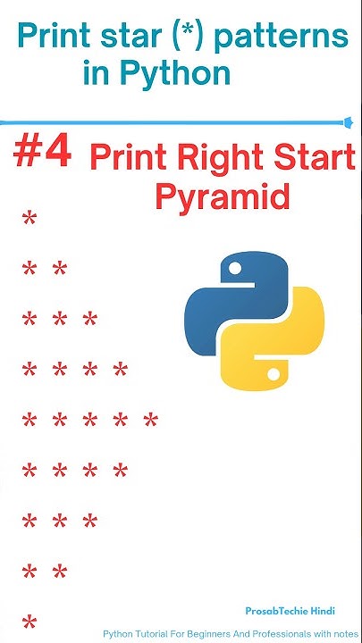print right star pyramid in python using for loop - 04 #python #coding ...