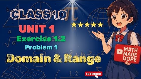 Class 10 || CH 1 || Exercise 1.2 ||Sum 1 || RELATIONS & FUNCTIONS || TN board ||@MathMadeDope