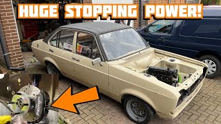 UPGRADING MY MK2 ESCORT FRONT BRAKES *ROLLING AGAIN!*