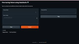 Fine tune Falcon with DataStudio