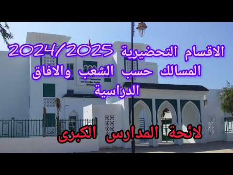 الاقسام التحضيرية   شروط الولوج و المسالك الدراسية حسب شعب الباك