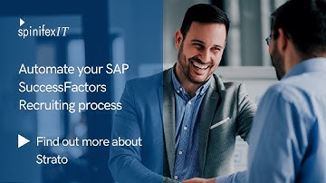 Automate your SAP SuccessFactors Recruiting process with Strato by SpinifexIT