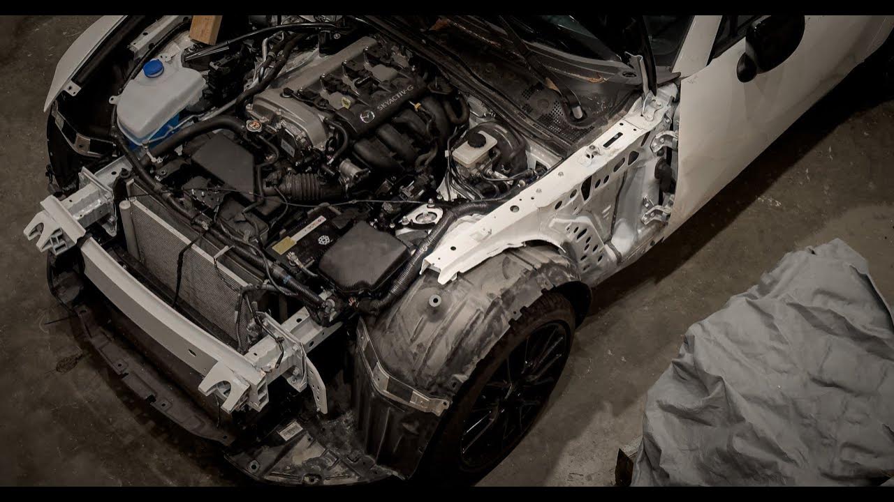 Parts Car Disassembling & Project Miata Engine Curtain Replacement